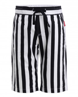 

Шорты в горизонтальную полоску, Белый, 11905BMC6002