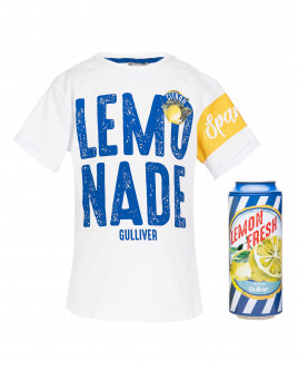 

Белая футболка с принтом, Белый, 119FBC1201