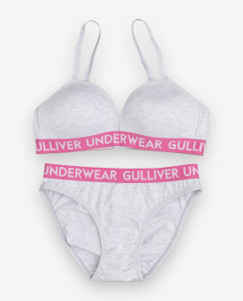 

Комплект из топа и трусов Gulliver, Серый, 12000GC9610