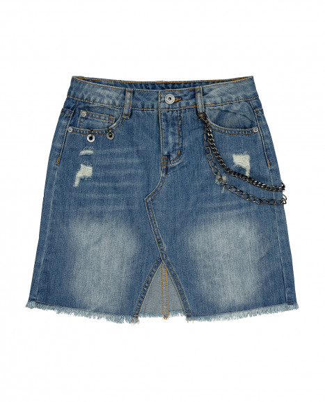 denim skirt in store