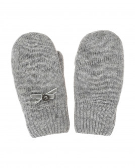 

Серые вязаные варежки, Серый, 21901GMC7602