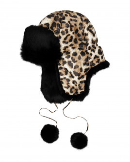 

Шапка-ушанка с леопардовым принтом Gulliver, Леопардовый, 21908GJC7310