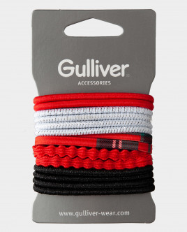 

Набор базовых резинок для волос Gulliver, Красный, 22002GMA1101